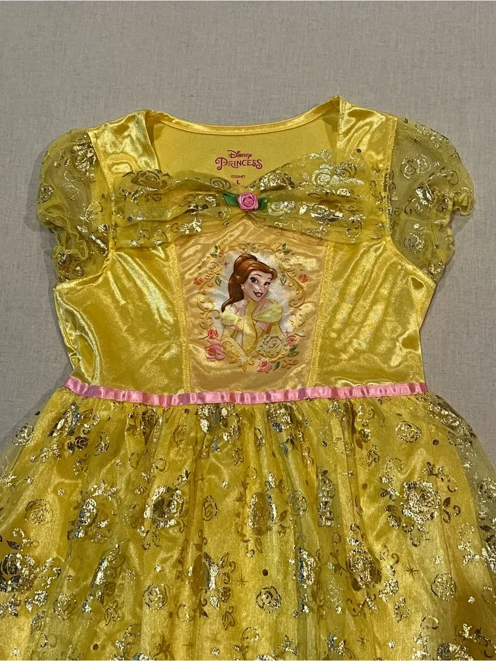 Disney Princess Belle Beauty and Beast Fantasy Nightgown Costume Size Large